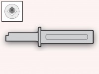 Obrážací držiak na štvorhranný profil 8-10mm, UT-SQ-08/10-25