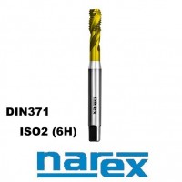 Závitník strojný M3 HSSE TiN ISO2(6H) DIN371 špirálový(35 °), NAREX 2060