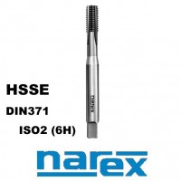 Závitník strojný M5 HSSE ISO2(6H) DIN371 priama drážka, NAREX 1000
