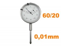 Číselníkový úchylkomer - indikátor 60/20 mm, 0,01 mm