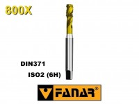 Závitník strojný M3 HSSE TiN ISO2(6H) DIN371 špirálový(40 °) 800X, Fanar