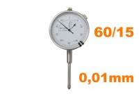 Číselníkový úchylkomer - indikátor 60/15 mm, 0,01 mm