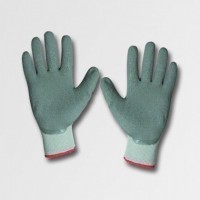 Bezšvové pracovné rukavice máčané v latexe, veľ. 8