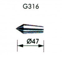 Nástavec G316 k výmenným otočným hrotom VLC